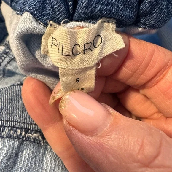 Pilcro by Anthropologie Seamed 100% Cotton Raw Hem Smocked Midi Dress-size small - Picture 12 of 14